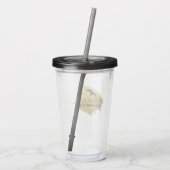 "Wilde ziel met een vleugje goud." Acryl Drinkbeker (Achterkant)