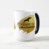 "Wilde ziel met een vleugje goud." Magische Mok (Voorkant rechts)