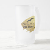 "Wilde ziel met een vleugje goud." Matglas Bierpul (Voorkant rechts)