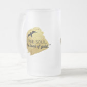 "Wilde ziel met een vleugje goud." Matglas Bierpul (Voorkant links)