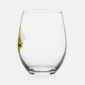 "Wilde ziel met een vleugje goud." Wijnglas Zonder Voet (Rechts)