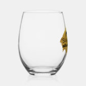 "Wilde ziel met een vleugje goud." Wijnglas Zonder Voet (Links)