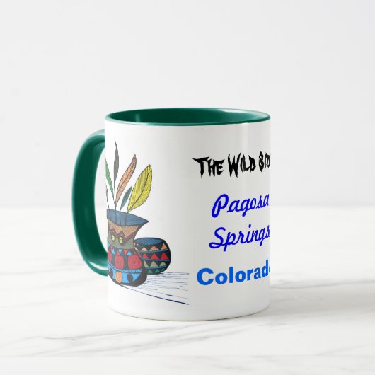 Wilde zijpunten mok (Voorkant links)