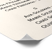  Wilde Zitkast Alfabetische Zitplaats Poster (Hoek)