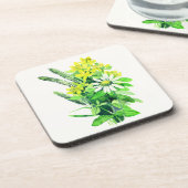Wilde zomerbloemen bier onderzetter (Linkerzijde)