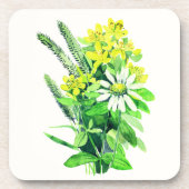 Wilde zomerbloemen bier onderzetter (Voorkant)
