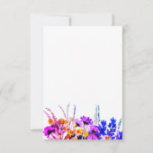 Wilde zomerbloemen dank je kaart (Achterkant)