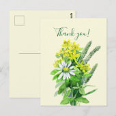 Wilde zomerbloemen dank je kaart (Voorkant / Achterkant)