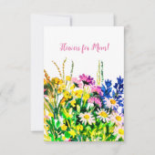 Wilde zomerbloemen Happy Birthday kaart (Voorkant)