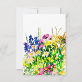 Wilde zomerbloemen Happy Birthday kaart (Achterkant)