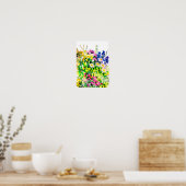 Wilde zomerbloemen in het veld poster (Keuken)