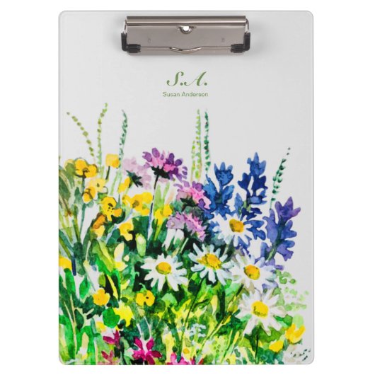 Wilde zomerbloemen klembord (Voorkant)
