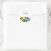 Wilde zomerbloemen ronde sticker (Tas)