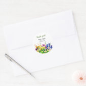 Wilde zomerbloemen ronde sticker (Envelop)
