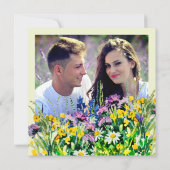 Wilde zomerbloemen sparen de datum aankondiging (Achterkant)