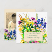 Wilde zomerbloemen sparen de datum aankondiging (Voorkant / Achterkant)