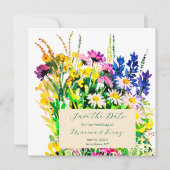 Wilde zomerbloemen sparen de datum aankondiging (Voorkant)