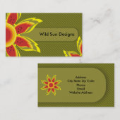 Wilde zon Design Visitekaartjes. Visitekaartje (Voorkant / Achterkant)