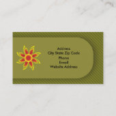 Wilde zon Design Visitekaartjes. Visitekaartje (Achterkant)