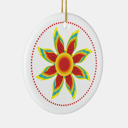 Wilde zonnebloem op maat gemaakt ornament (Rechts)