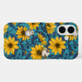 Wilde zonnebloemen en goudkam vogels / geel Case-Mate iPhone case (Achterkant (horizontaal))