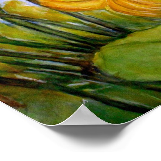 Wilde zonnebloemen poster (Hoek)