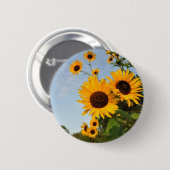 Wilde zonnebloemen ronde button 5,7 cm (Voorkant /achterkant)