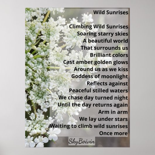 Wilde zonsopgangen poster (Voorkant)