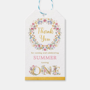  Wilde Zuurbloem Wreats Girls 1ste verjaardag Cadeaulabel