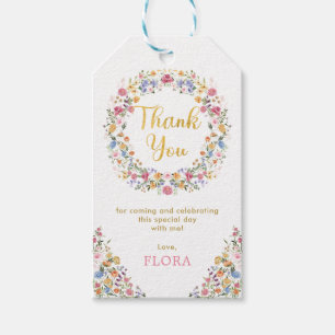  Wilde Zuurbloem Wreats Girls 1ste verjaardag Cadeaulabel