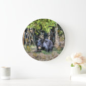 Wilde zwarte Beer Klok en boswild fotoklok (Huis)