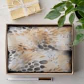 Wilde Zwarte Crème Luipaard Dier Bloem Tissuepapier (Geschenk)