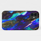 Wilde zwarte en Paarse alcoholinkt iPhone Case-Mate iPhone Case (Achterkant (horizontaal))