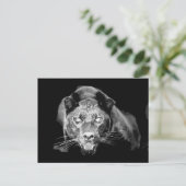 Wilde zwarte Jaguar Cat Eyes Briefkaarten (Staand voorkant)