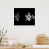 Wilde Zwarte Jaguar Kat Ogen Poster (Keuken)