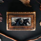 Wilde zwarte paarden Decoupage Tissuepapier