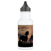 Wilde zwarte schoonheidpaarden waterfles (Links)