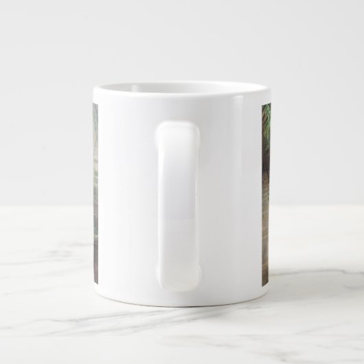  wilde zwarthalszwaan grote koffiekop (Achterkant)