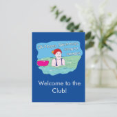 Wilde zwemmen briefkaart (Staand voorkant)