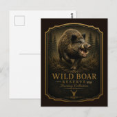 Wilde Zwijn Briefkaart (Voorkant / Achterkant)