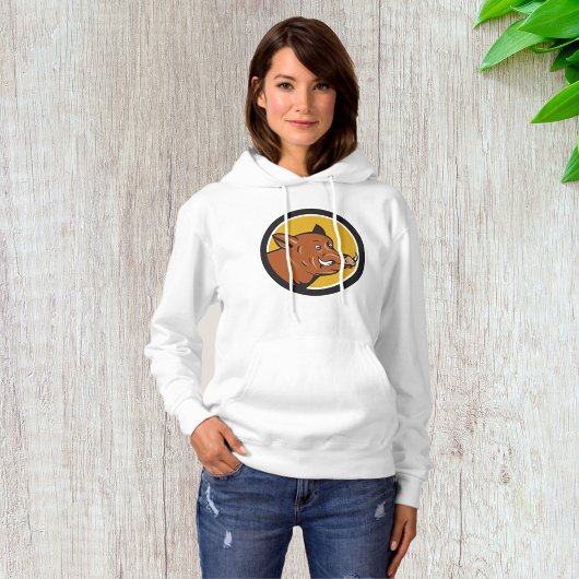 Wilde Zwijn Kop Hoodie