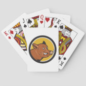 Wilde Zwijn Kop Pokerkaarten (Achterkant)