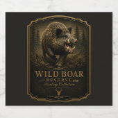 Wilde Zwijn Likeurfles Etiket (Enkel label)
