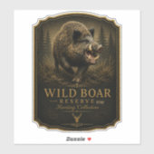 Wilde Zwijn Sticker (Vel)