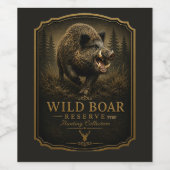 Wilde Zwijn Wijn Etiket (Enkel label)
