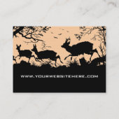 Wilde zwijnen en herten: Duits silhouet / papier g Visitekaartje (Achterkant)