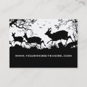 Wilde zwijnen en herten: Duits silhouet / papier g Visitekaartje (Achterkant)