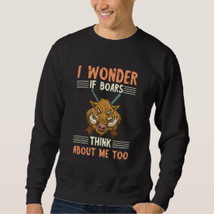 Wilde zwijnen Ik vraag me af of zwijnen wild zwijn Trui