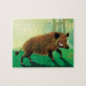 Wilde zwijnen illustratie legpuzzel (Horizontaal)