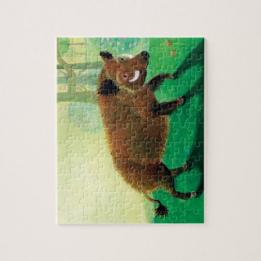 Wilde zwijnen illustratie legpuzzel (Verticaal)